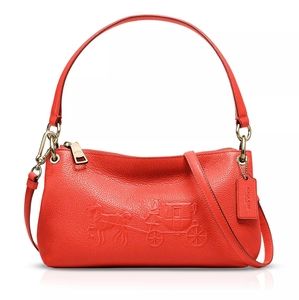 Coach | Embossed Horse & Carriage Charley Crossbody in Pebbled Leather